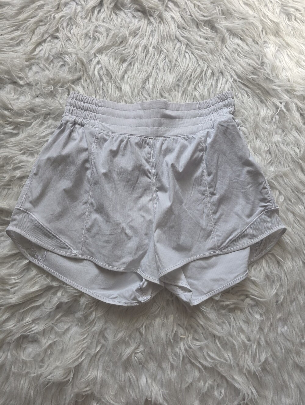 lululemon athletica White Double-Layer Running Shorts